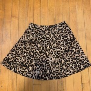 Forever 21 Leopard Print Skater Skirt